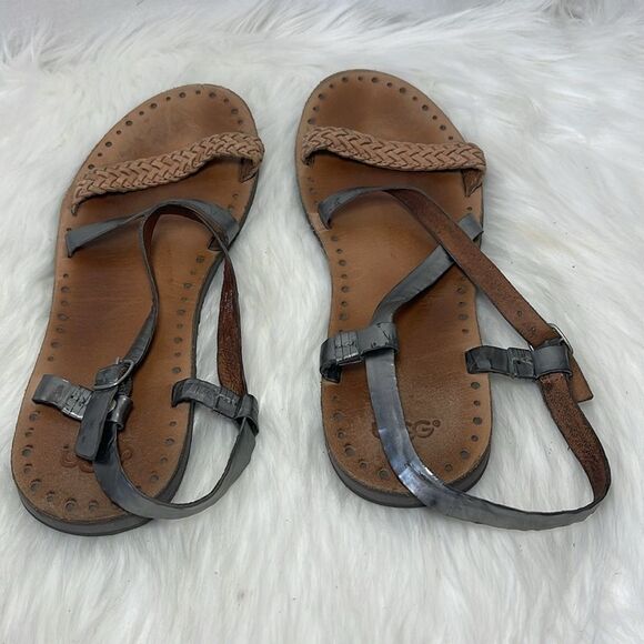 UGG Australia Jordyane Pewter Strap Sandals Sz 11 - Picture 6 of 9